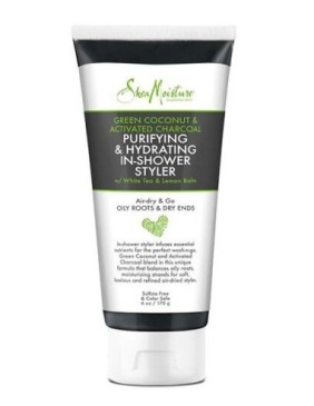 Green Coconut And Activated Charcoal Purifying And Hydrating In Shower Styler