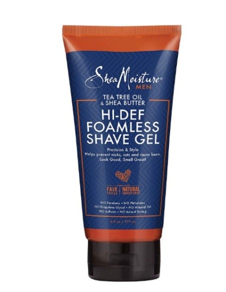 Men Tea Tree Oil And Shea Butter Hi Def Foamless Shave Gel