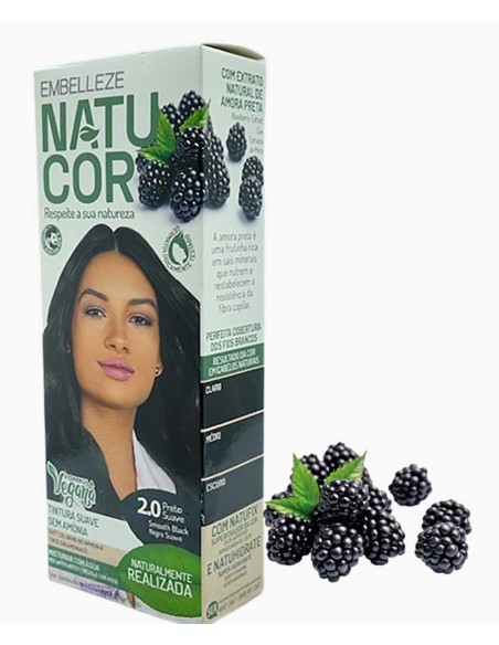 Natucor Vegan Ammonia Free Permanent Color 2.0 Smooth Black Natucor Vegan Ammonia Free Permanent Color 2.0 Smooth Black