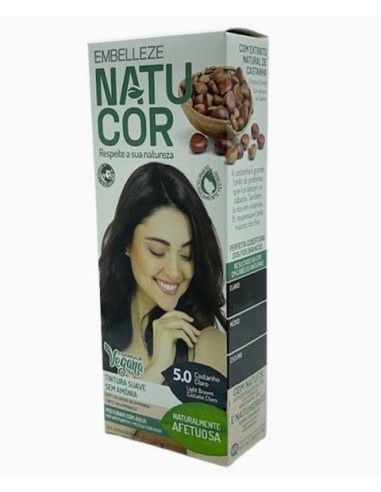 Natucor Vegan Ammonia Free Permanent Color 5.0 Light Brown Natucor Vegan Ammonia Free Permanent Color 5.0 Light Brown