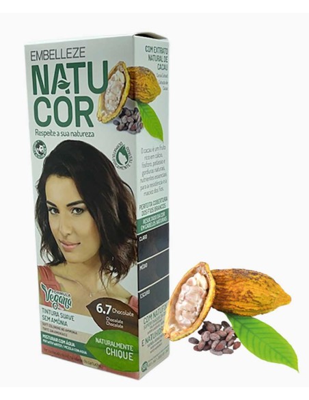 Natucor Vegan Ammonia Free Permanent Color 6.7 Chocolate