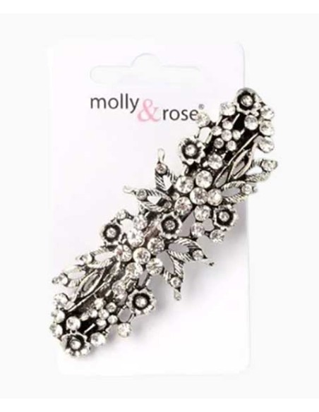Vintage Style Crystal Flower Barrette 4226