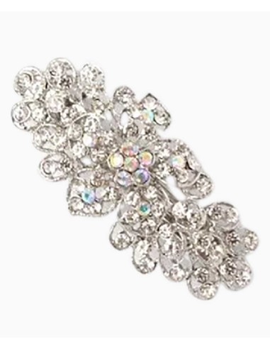 Crystal Filligree Flower Barrette 5085 Crystal Filligree Flower Barrette 5085