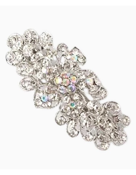 Crystal Filligree Flower Barrette 5085 Crystal Filligree Flower Barrette 5085