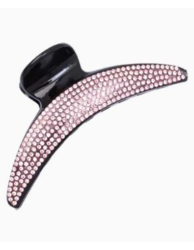 Curved Plastic Clamp With Coloured Diamantes 8591