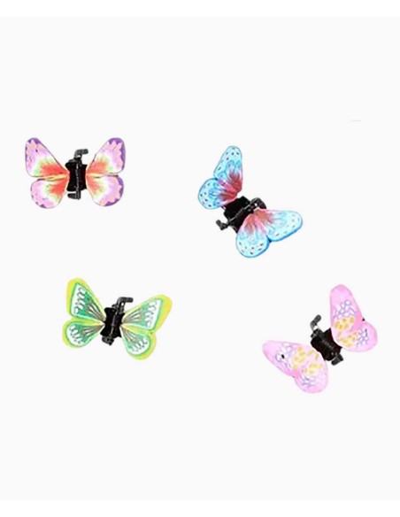 Card Of 4 Fimo Butterfly Mini Clamps 4190