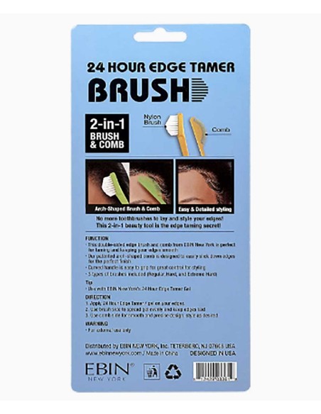 24 Hour Edge Tamer 2 In 1 Nylon Brush & Comb 24 Hour Edge Tamer 2 In 1 Nylon Brush & Comb