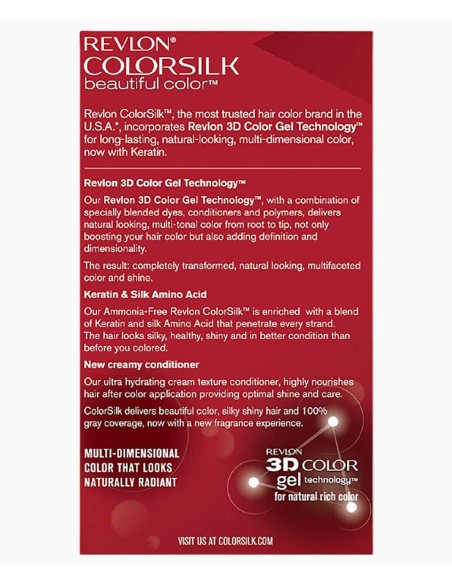 Colorsilk Beautiful Color Permanent Hair Color 44 Medium Reddish Brown