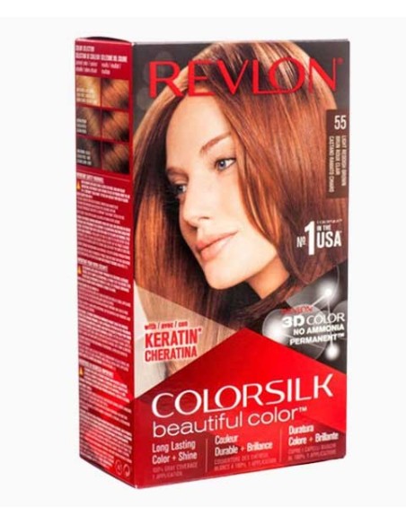 Colorsilk Beautiful Color Permanent Hair Color 55 Light Reddish Brown