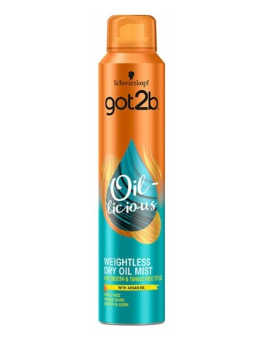 Got2b Oil Licious Weightless Dry Oil Mist With Argan Oil