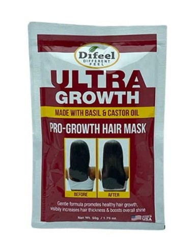 Difeel Ultra Growth Hair Mask With Basil And Castor Oil Sachet Difeel Ultra Growth Hair Mask With Basil And Castor Oil Sachet