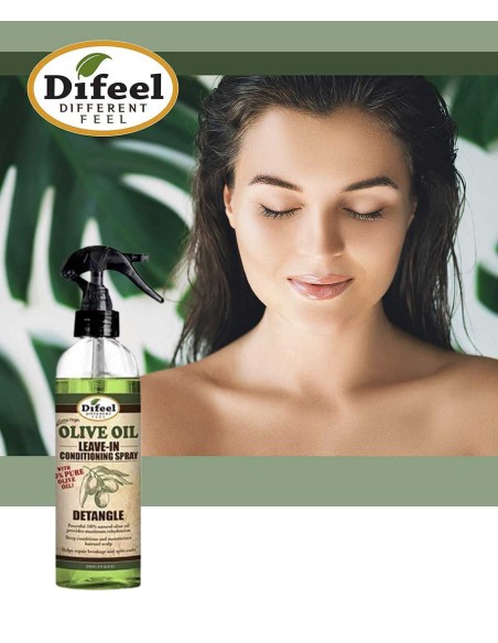 Difeel Olive Oil Detangle Extra Virgin Leave In Conditioning Spray Difeel Olive Oil Detangle Extra Virgin Leave In Conditioning Spray