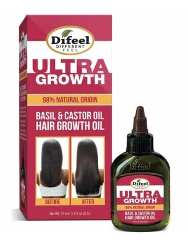 Difeel 99 Percent Natural Ultra Growth Basil & Castor Oil Hair Growth Oil Difeel 99 Percent Natural Ultra Growth Basil & Castor Oil Hair Growth Oil