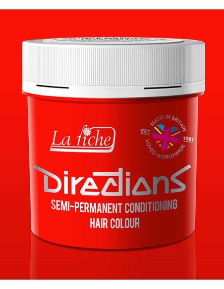 Directions Semi Permanent Conditioning Hair Color Neon Red Directions Semi Permanent Conditioning Hair Color Neon Red