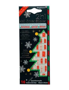 Glossy Blossom 2 In 1 Nail Cover Christmas Sticker