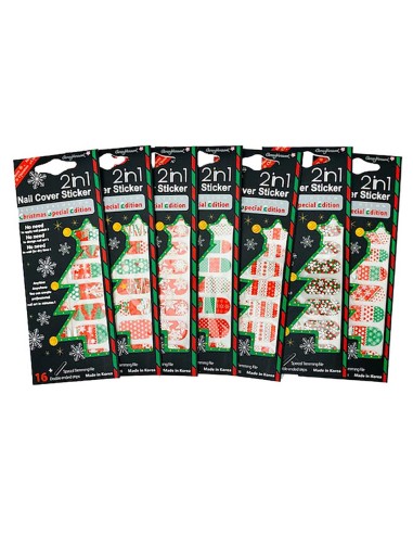 Glossy Blossom 2 In 1 Nail Cover Christmas Sticker