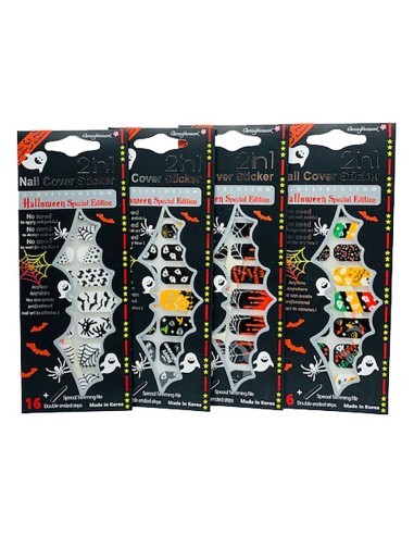 Glossy Blossom 2 In 1 Nail Cover Halloween Sticker Glossy Blossom 2 In 1 Nail Cover Halloween Sticker