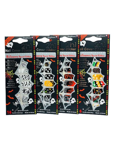 Glossy Blossom 2 In 1 Nail Cover Halloween Sticker Glossy Blossom 2 In 1 Nail Cover Halloween Sticker