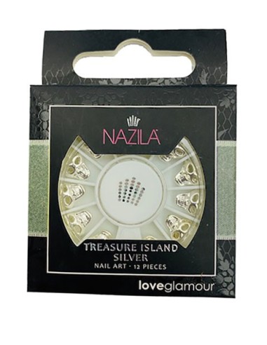 Nail Art Charm Treasure Island Silver Nail Art Charm Treasure Island Silver