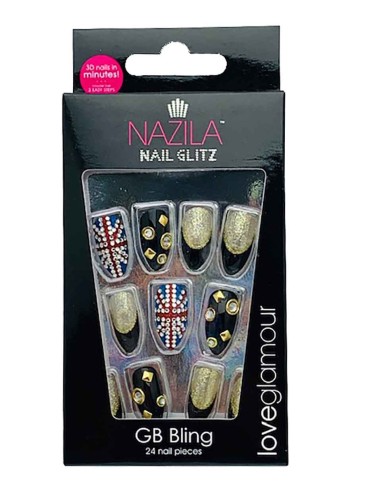 Nail Glitz Love Glamour GB Bling Nail Glitz Love Glamour GB Bling