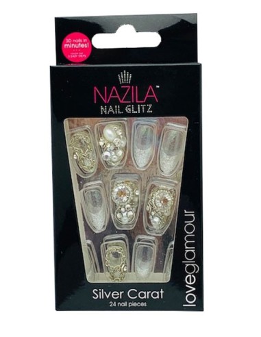 Nail Glitz Love Glamour Silver Carat Nail Glitz Love Glamour Silver Carat