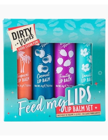 Dirty Works Feed My Lips Lip Balm Set Dirty Works Feed My Lips Lip Balm Set