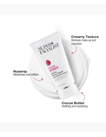 Super Facialist Rosehip Hydrate Calming Creamy Cleanser