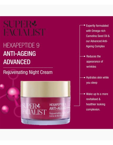 Super Facialist Hexapeptide 9 Anti Ageing Rejuvenating Night Cream Super Facialist Hexapeptide 9 Anti Ageing Rejuvenating Night Cream