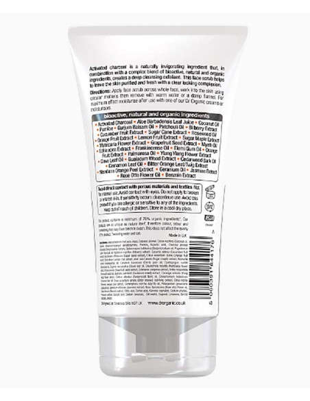 Bioactive Skincare Activated Charcoal Deep Cleansing Face Scrub