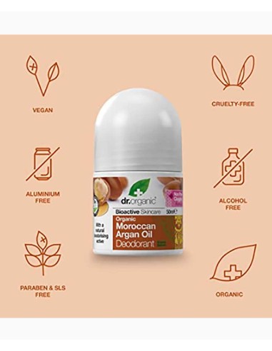 Bioactive Skincare Organic Moroccan Argan Oil Deodorant Roll On