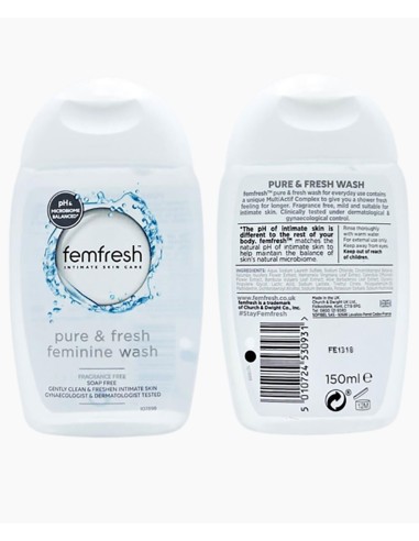 Femfresh Intimate Skin Care Pure And Fresh Fragrance Free Wash Femfresh Intimate Skin Care Pure And Fresh Fragrance Free Wash
