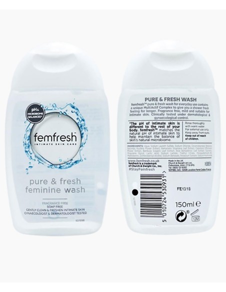 Femfresh Intimate Skin Care Pure And Fresh Fragrance Free Wash Femfresh Intimate Skin Care Pure And Fresh Fragrance Free Wash