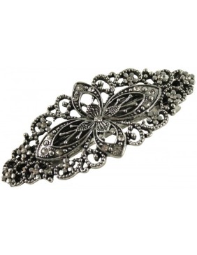 Molly And Rose Metal Crystal Flligree Barrette 5816