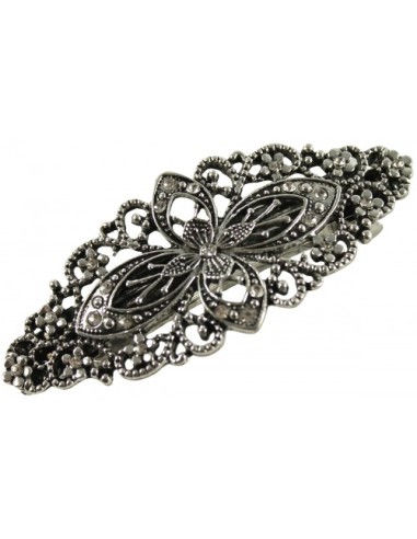 Molly And Rose Metal Crystal Flligree Barrette 5816 Molly And Rose Metal Crystal Flligree Barrette 5816