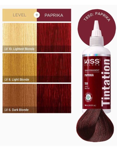 Kiss Colors Tintation Semi Permanent Paprika T850 Kiss Colors Tintation Semi Permanent Paprika T850
