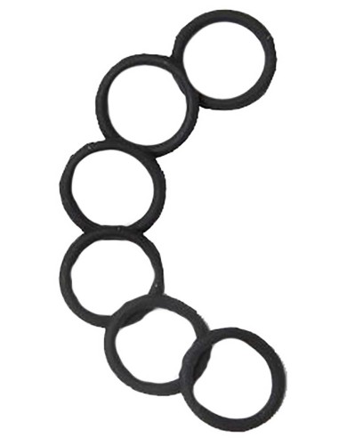 Molly And Rose Silicone Elastic Black Bands 6531