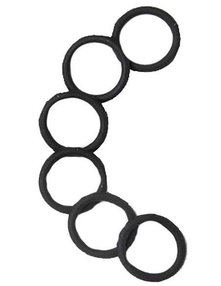 Molly And Rose Silicone Elastic Black Bands 6531