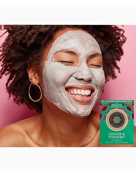Beauty Formulas Ginger And Turmeric Superfood Facial Sheet Mask Beauty Formulas Ginger And Turmeric Superfood Facial Sheet Mask