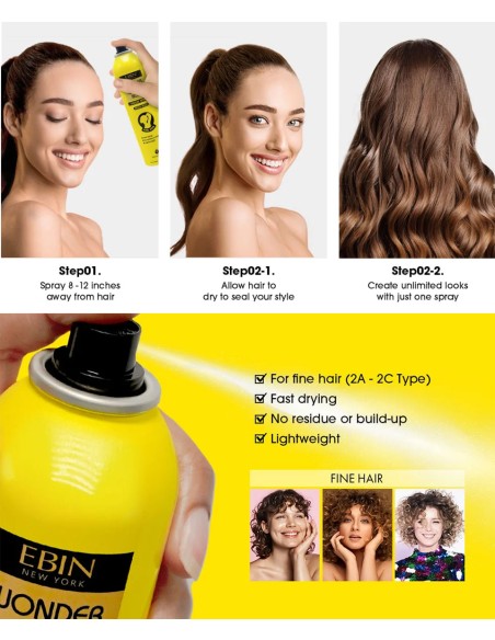 Ebin Wonder Ponytail Bond Freeze Spray Mega Hold Ebin Wonder Ponytail Bond Freeze Spray Mega Hold