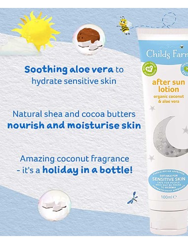 Childs Farm After Sun Lotion With Organic Coconut And Aloe Vera Childs Farm After Sun Lotion With Organic Coconut And Aloe Vera