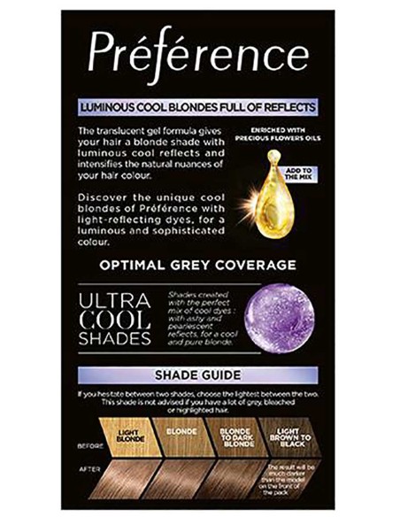 Preference Luminous Cool Blondes 7.1 Ash Blonde Preference Luminous Cool Blondes 7.1 Ash Blonde