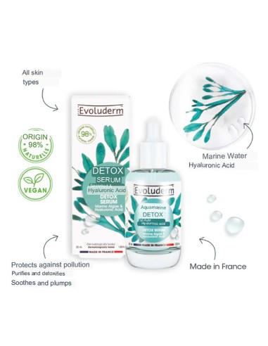 Evoluderm Detox Serum With Marine Algae & Hyaluronic Acid