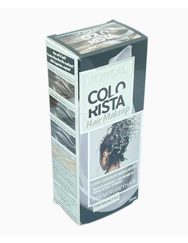 Colorista Metallic Grey Hair Makeup For Brunettes