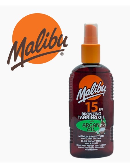 Malibu Bronzing Tanning Oil With Argan Oil SPF15