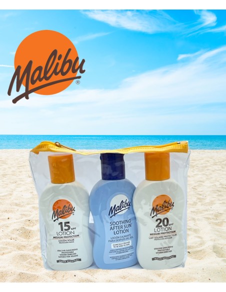 Malibu Travel Bag SPF15 And SPF20 Lotion