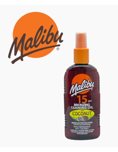 Malibu Bronzing Tanning Oil With Coconut SPF15