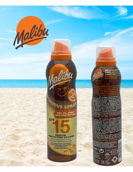 Continuous Spray Dry Oil Spray Medium Sun Protection SPF15