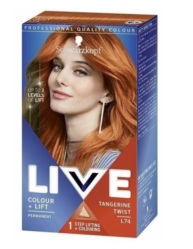 Scwarzkopf Hair ColorLive Colour Plus Lift Permanent Hair Colour Tangerine Twist L74 Scwarzkopf Hair ColorLive Colour Plus Lift Permanent Hair Colour Tangerine Twist L74