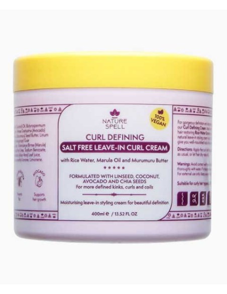 Nature Spell Curl Defining Salt Free Leave In Curl Cream