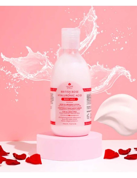 Nature Spell British Rose And Hyaluronic Acid Body Milk Nature Spell British Rose And Hyaluronic Acid Body Milk